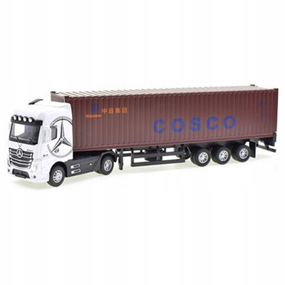 تریلی کانتینردار سفید مدل بنز آکتروس 1:50 Container Trailer Model Benz Actros_اسباب بازی